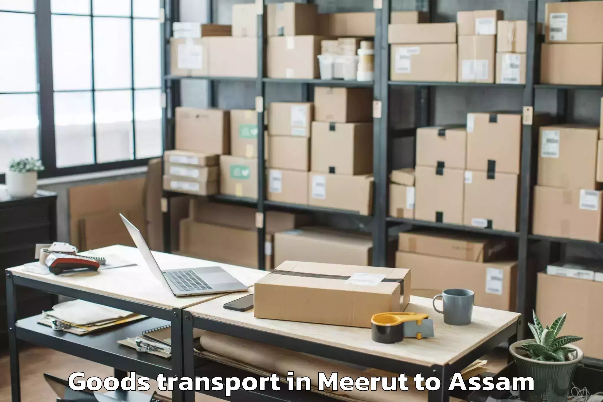 Get Meerut to Bengtol Goods Transport